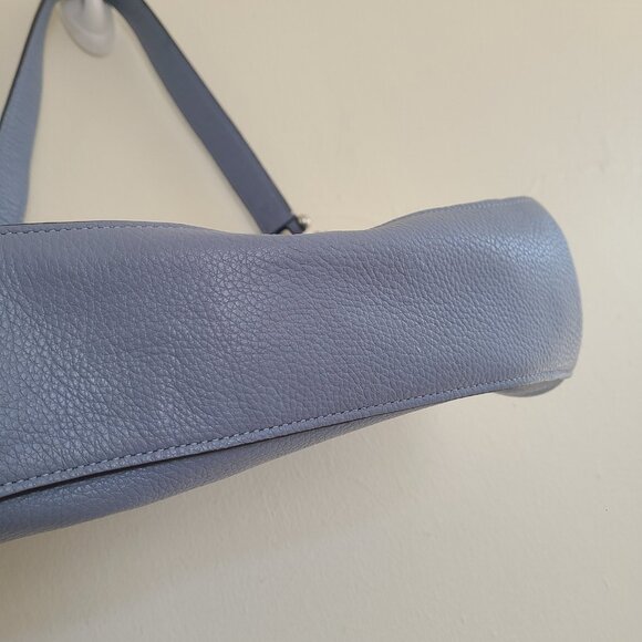 Coach Mia Blue Pebble Leather Shoulder Bag F73196 - Picture 3 of 10